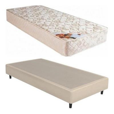 Colchón + Sommier Deseo Sueño Dorado 1 Plaza y media 100x190x023